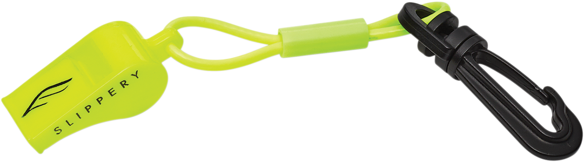 SLIPPERY Whistle with Black Snap Hook - Neon Yellow A2706CS