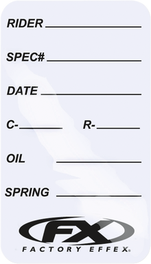 FACTORY EFFEX Suspension Spec Stickers 06-90021