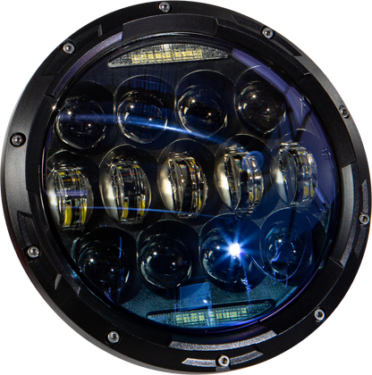 Led Headlight 7" 130w Black 10,000/5000 Lumens