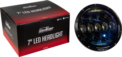 Led Headlight 7" 130w Black 10,000/5000 Lumens