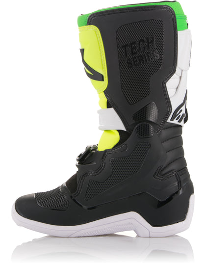 Tech 7s Prodigy Boots Black/White/Yellow Sz 08