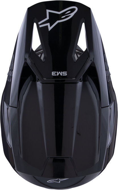 Sm3 Solid Helmet Black Glossy Md