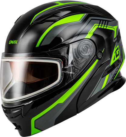 Md 01s Transistor Snow Helmet Black/Grey/Green Xs