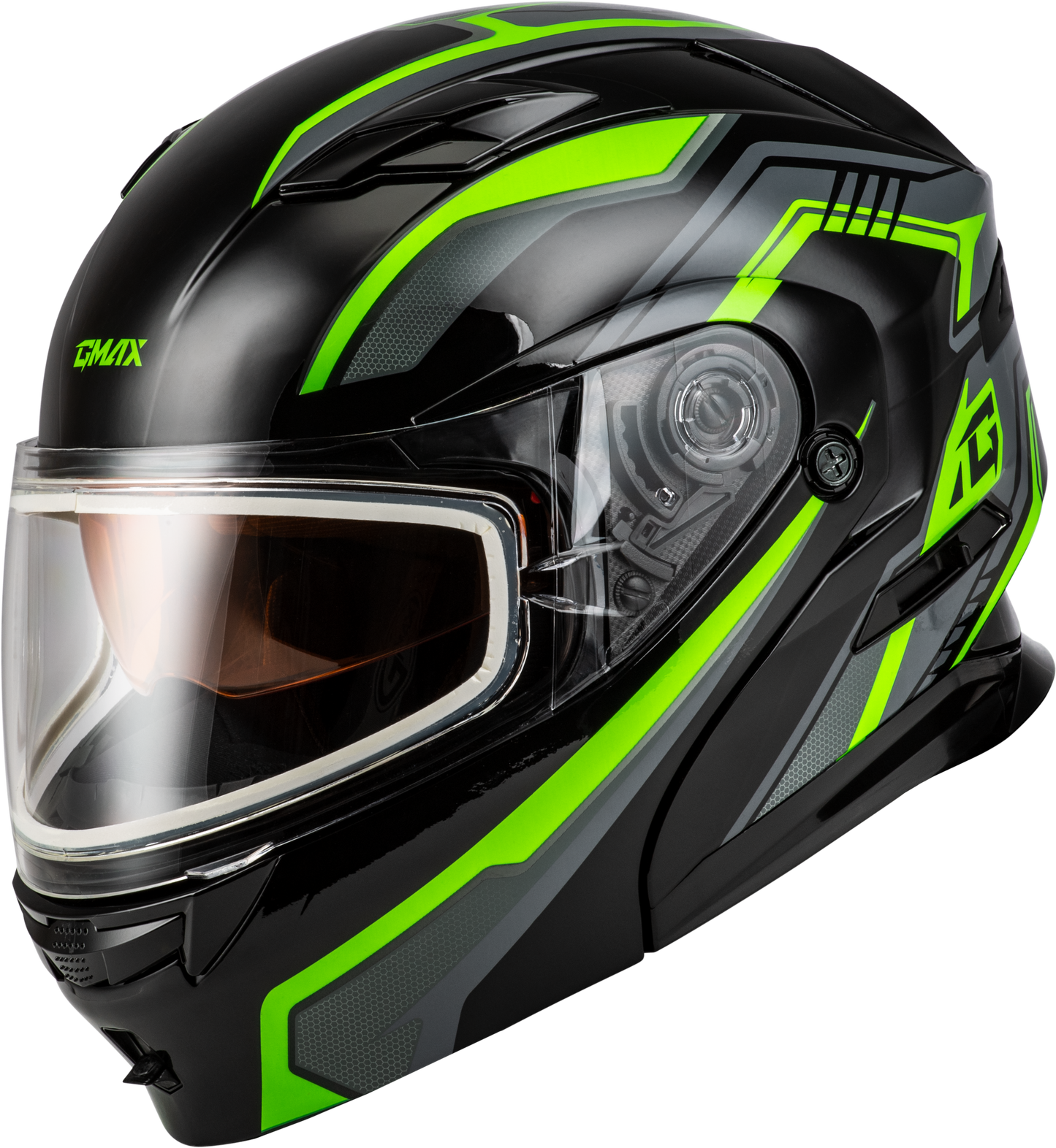 Md 01s Transistor Snow Helmet Black/Grey/Green 3x