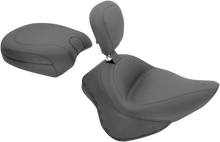 MUSTANG Wide Solo Seat - With Backrest - Vintage - Black - Smooth - FL/FX '11-'17 79742