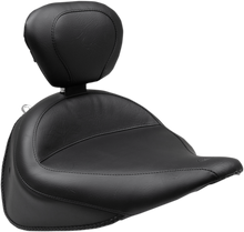 MUSTANG Wide Solo Seat - With Backrest - Vintage - Black - Smooth - FLSTC '16-'17 79916