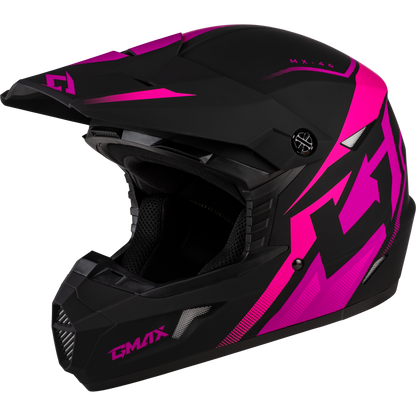 Mx 46 Compound Helmet Matte Black/Pink Xl