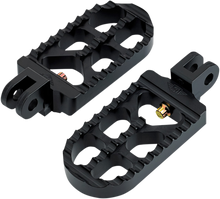 JOKER MACHINE Adjustable Foot Pegs - Serrated - Long - Black 08-56-4B