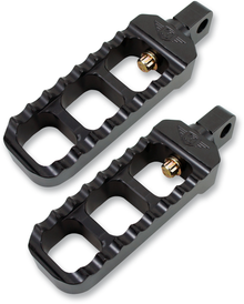 JOKER MACHINE Adjustable Serrated Foot Pegs - Narrow - Black 08-61-5B