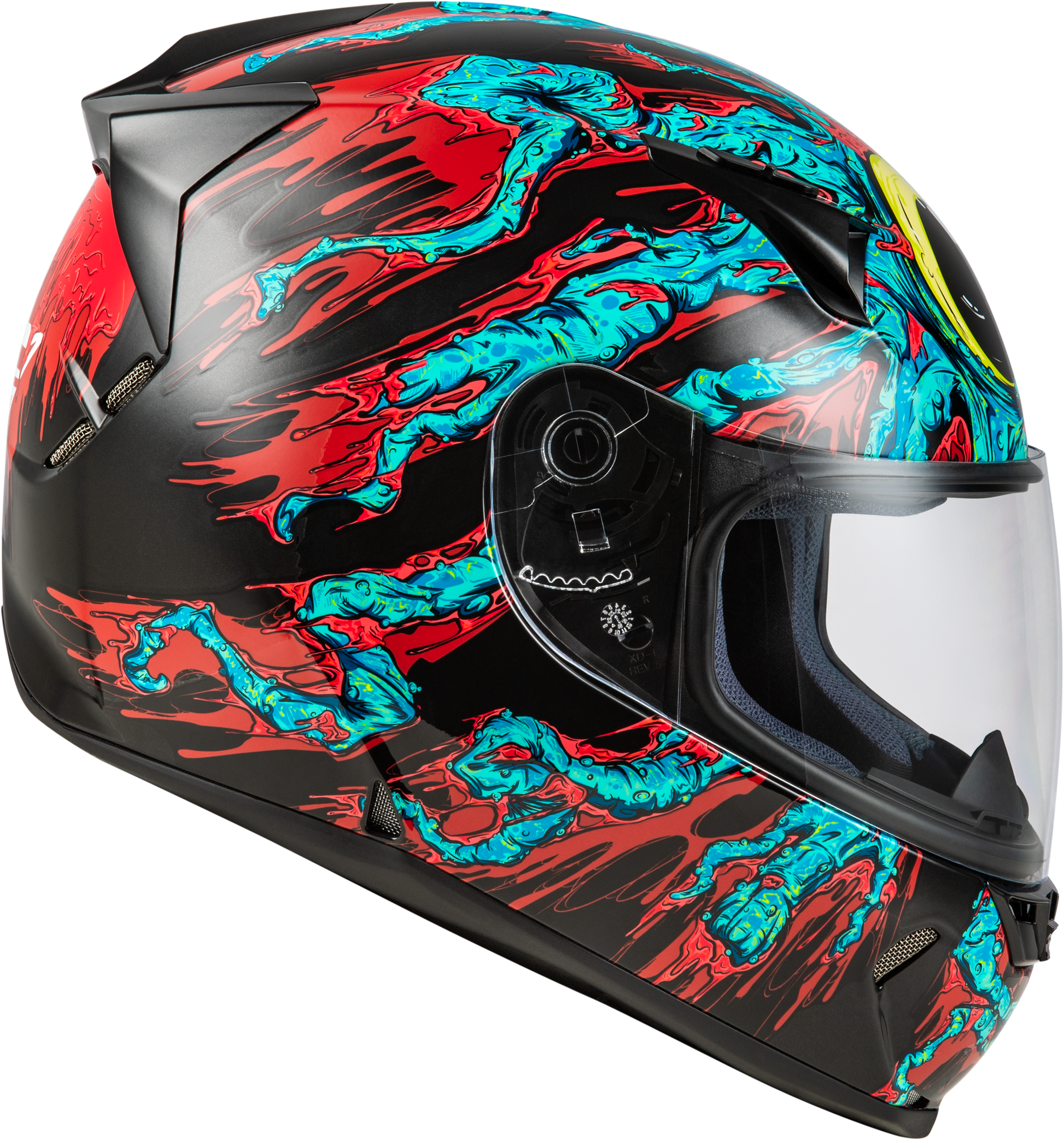 Revolt Space Creep Helmet Light Blue/Black/Red Lg