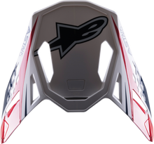 S M10 Carbon Meta2 Visor White/Red/Blue Glossy
