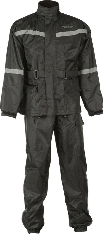 2 Piece Rain Suit Black Md