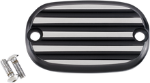 JOKER MACHINE Master Cylinder Cover - Finned - Black/Silver 08-01-2