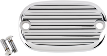 JOKER MACHINE Master Cylinder Cover - Finned - Chrome 08-01FN