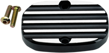 JOKER MACHINE Master Cylinder Cover - Finned - Black - FL 08-008B
