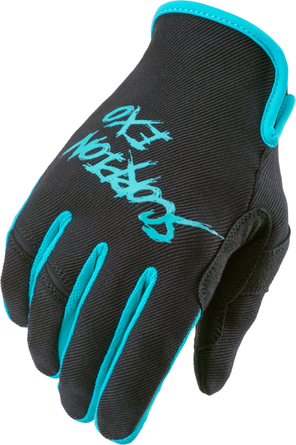 Air Stretch Gloves Grind Black/Teal Lg