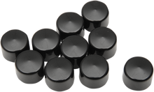 DRAG SPECIALTIES Bolt Covers - Allen/Socket - 1/4" - Black - 10 Pack 352072