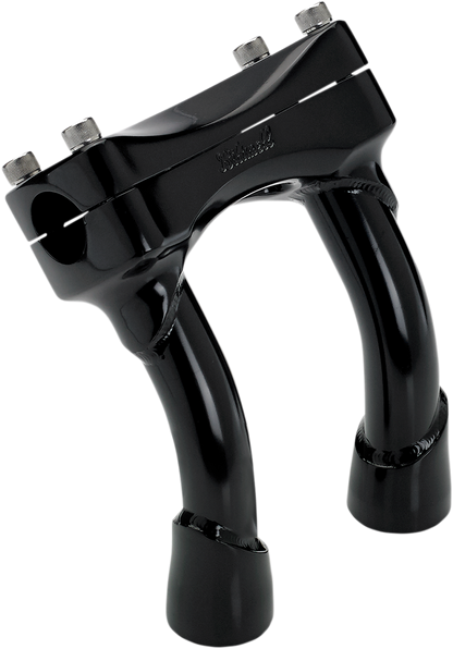 BILTWELL Murdock Handlebar Risers - Pullback - 6" - Black 6404-201-06