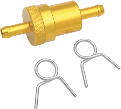 EMGO Anodized Aluminum Fuel Filter - Gold - 5/16" 14-34434