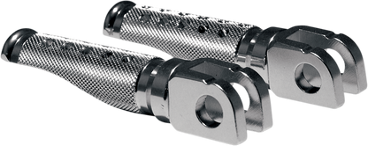 EMGO Slash-Cut Foot Pegs - Driver - Silver - Suzuki 50-11231A