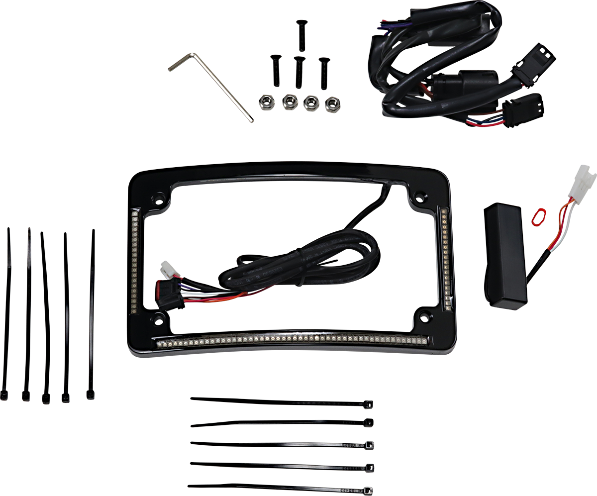 CUSTOM DYNAMICS Radius License Plate Frame - Black TF05-SS6-B