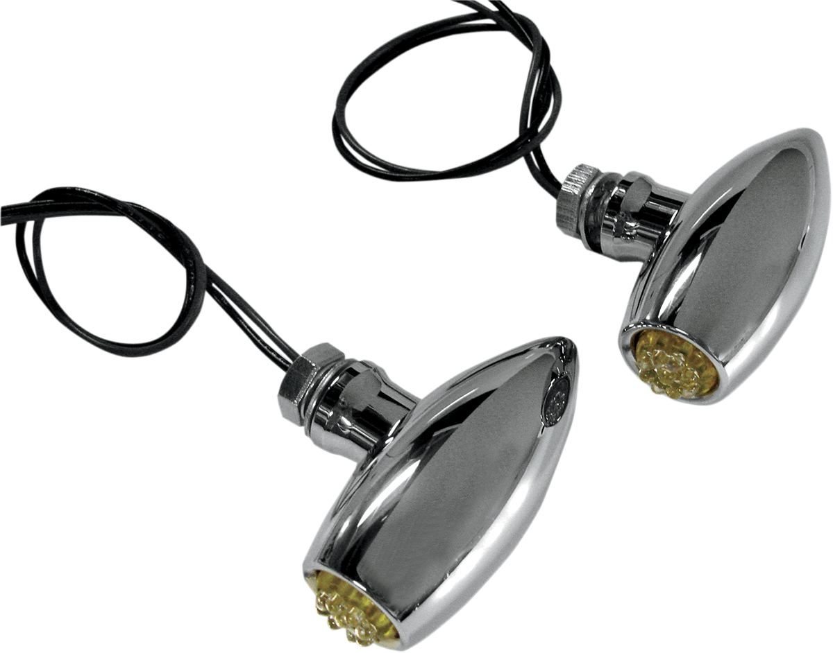 JOKER MACHINE Center-Mount Astro LED Lights - Chrome/Amber 05-52AC