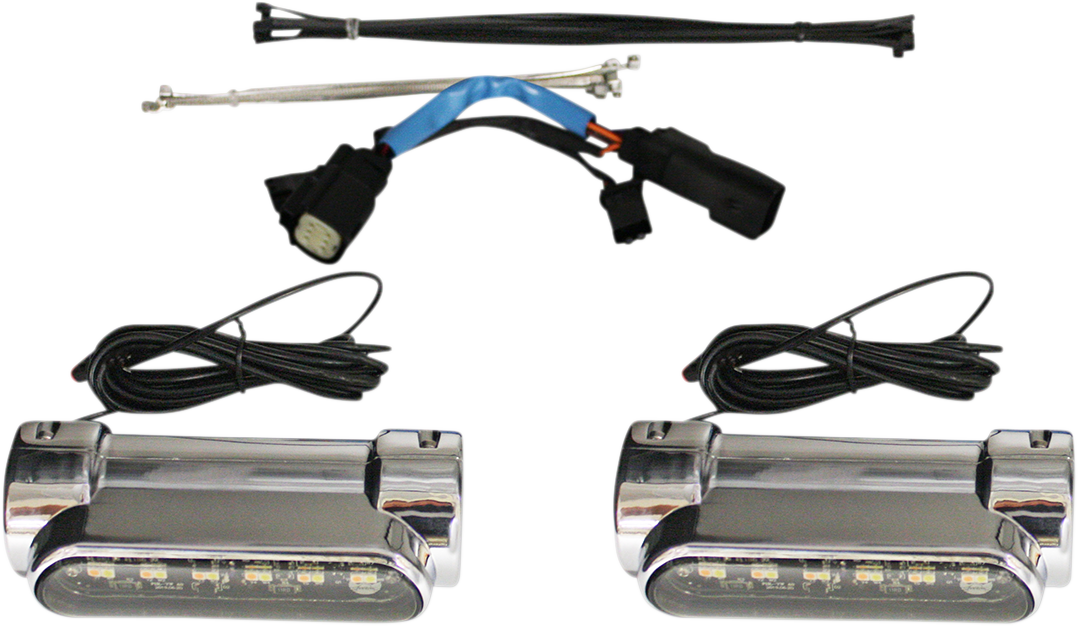 CUSTOM DYNAMICS Engine Guard Light - Chrome - '10-'13 FLHX CD-CB-AW-SS6-C