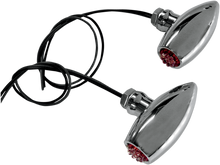 JOKER MACHINE Center-Mount Astro LED Lights - Chrome/Red 05-52RC