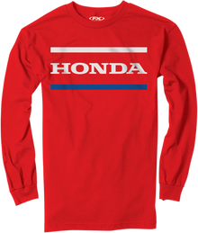FACTORY EFFEX Honda Stripes Long-Sleeve T-Shirt - Red - Large 23-87314