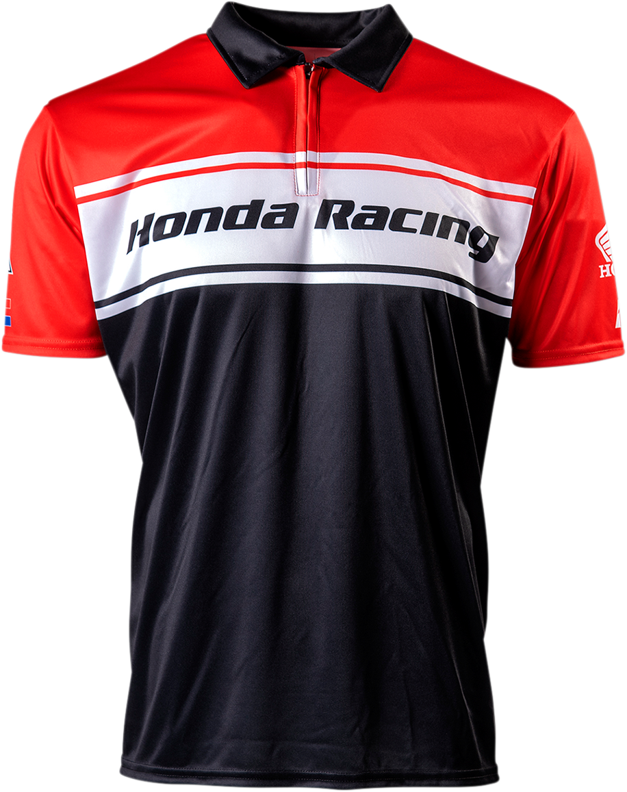 FACTORY EFFEX Honda Team Pit Shirt - Red/Black/White - Large 23-85304