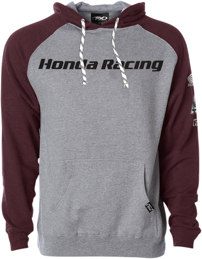FACTORY EFFEX Honda Racing Hoodie - Heather/Burgundy - Medium 23-88302
