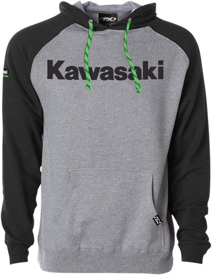 FACTORY EFFEX Kawasaki Standard Hoodie - Black/Heather - Medium 23-88102