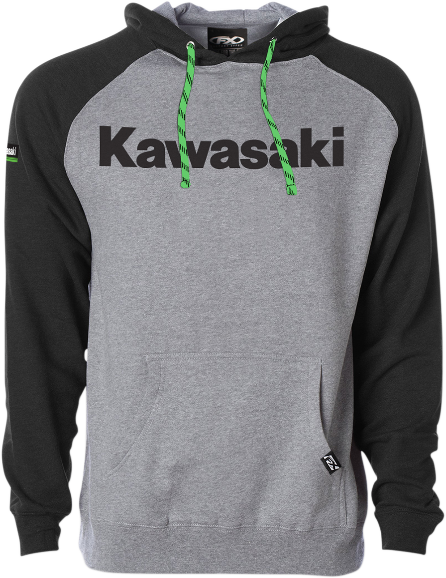FACTORY EFFEX Kawasaki Standard Hoodie - Black/Heather - Large 23-88104