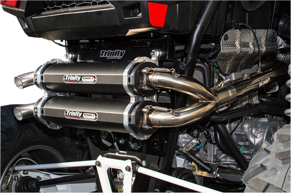 TRINITY RACING Stage 5 Dual Exhaust - Black TR-4174D-BK