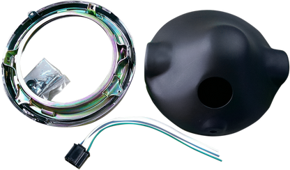 EMGO 7" Side Mount Headlamp Shell - Black 66-65010
