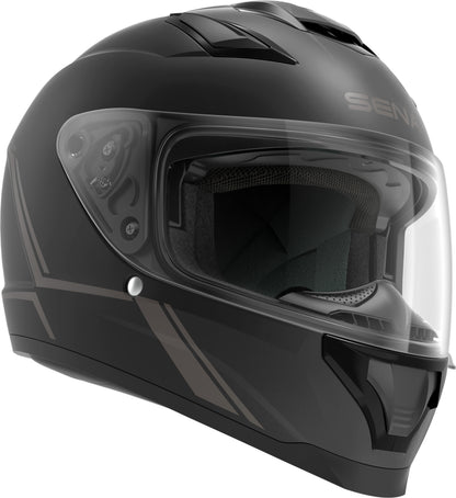 Stryker Full Face Helmet With Mesh Intercom Matte Black Sm