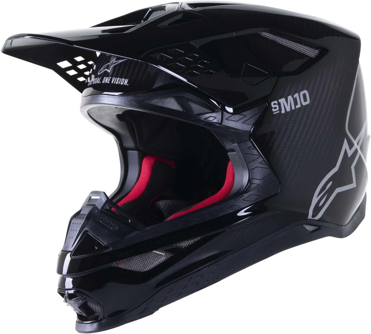 Supertech S M10 Solid Helmet Black Glossy/Carbon Xs
