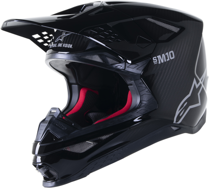 Supertech S M10 Solid Helmet Black Glossy/Carbon Xl