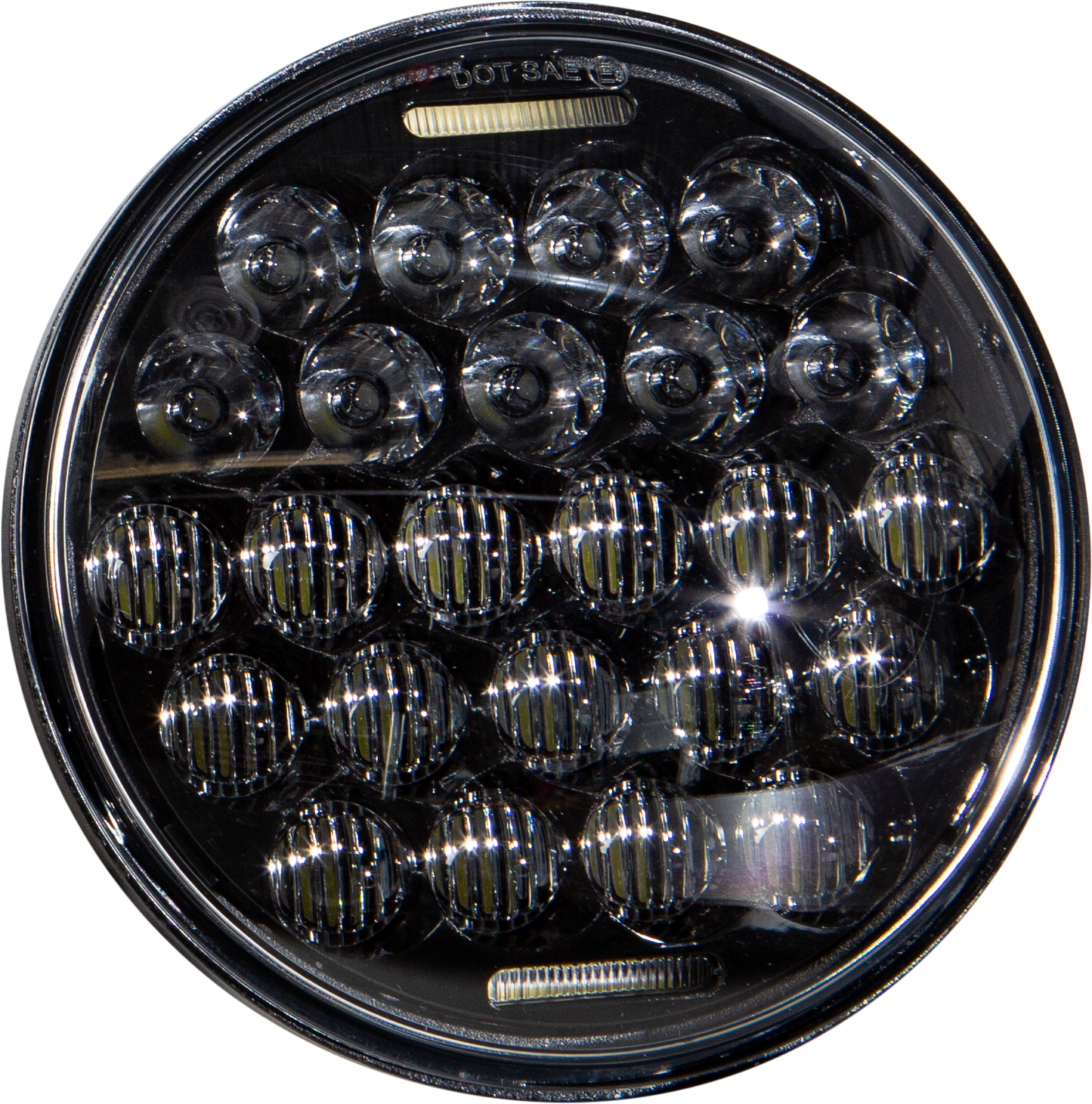 Led Headlight 5.75" 75w Black 3500/2000 Lumens