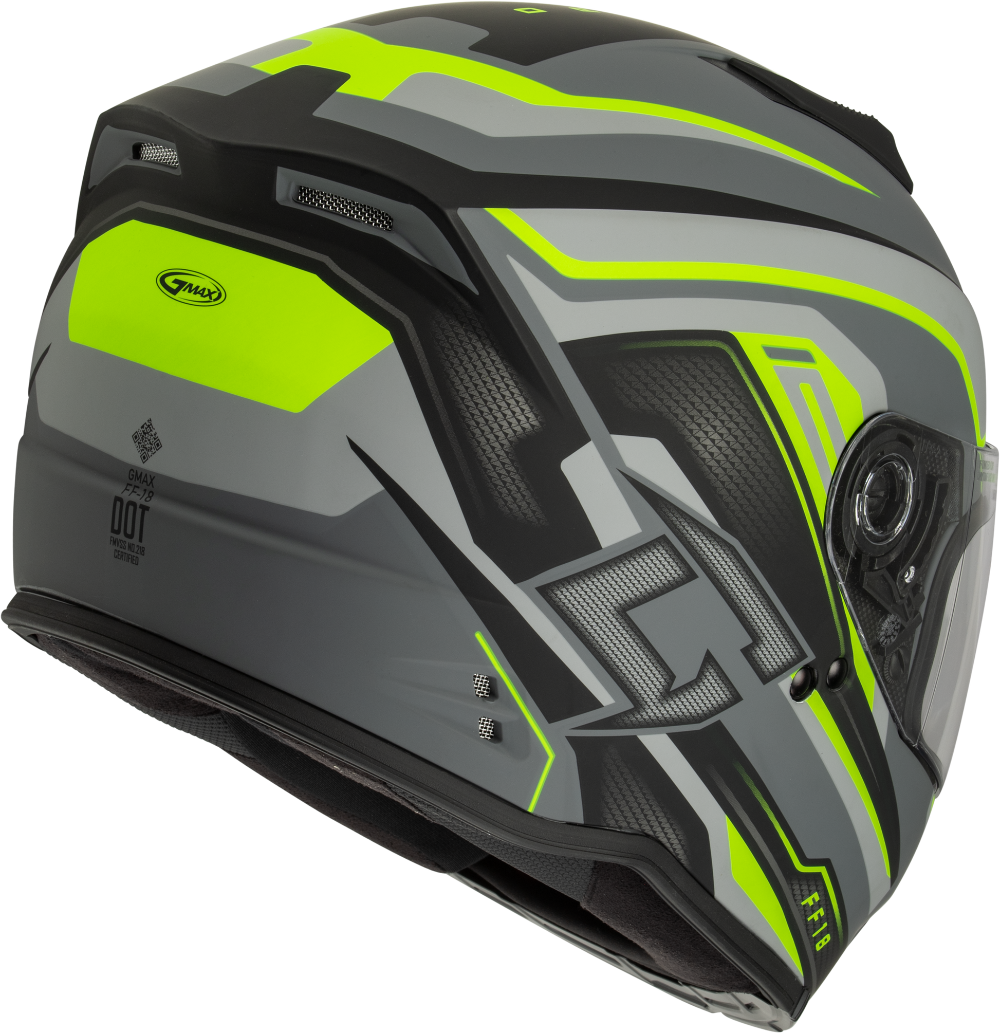 Ff 18 Drift Helmet Matte Grey/Hi Viz Sm