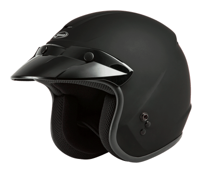 Of 2 Open Face Helmet Matte Black Xl
