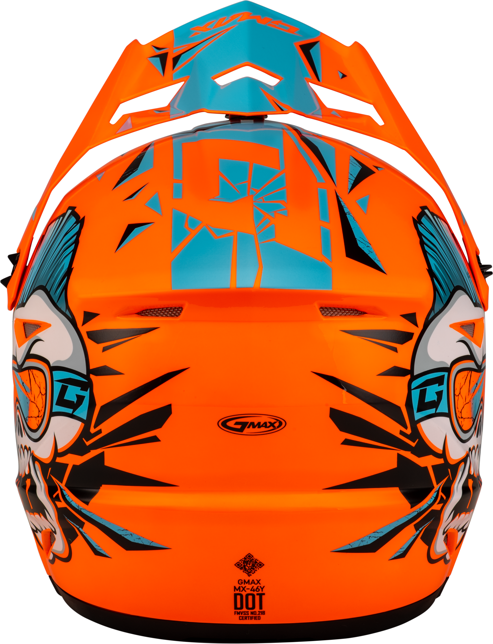 Youth Mx 46y Unstable Helmet Hi Vis Orange/Blue Yl