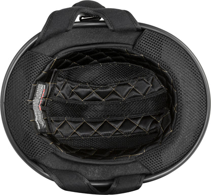 .357 Solid Half Helmet Gloss Black Lg