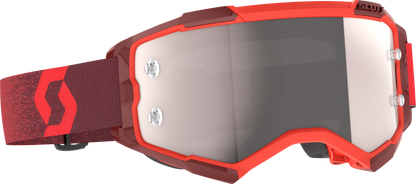 Fury Goggle Red Silver Chrome Works