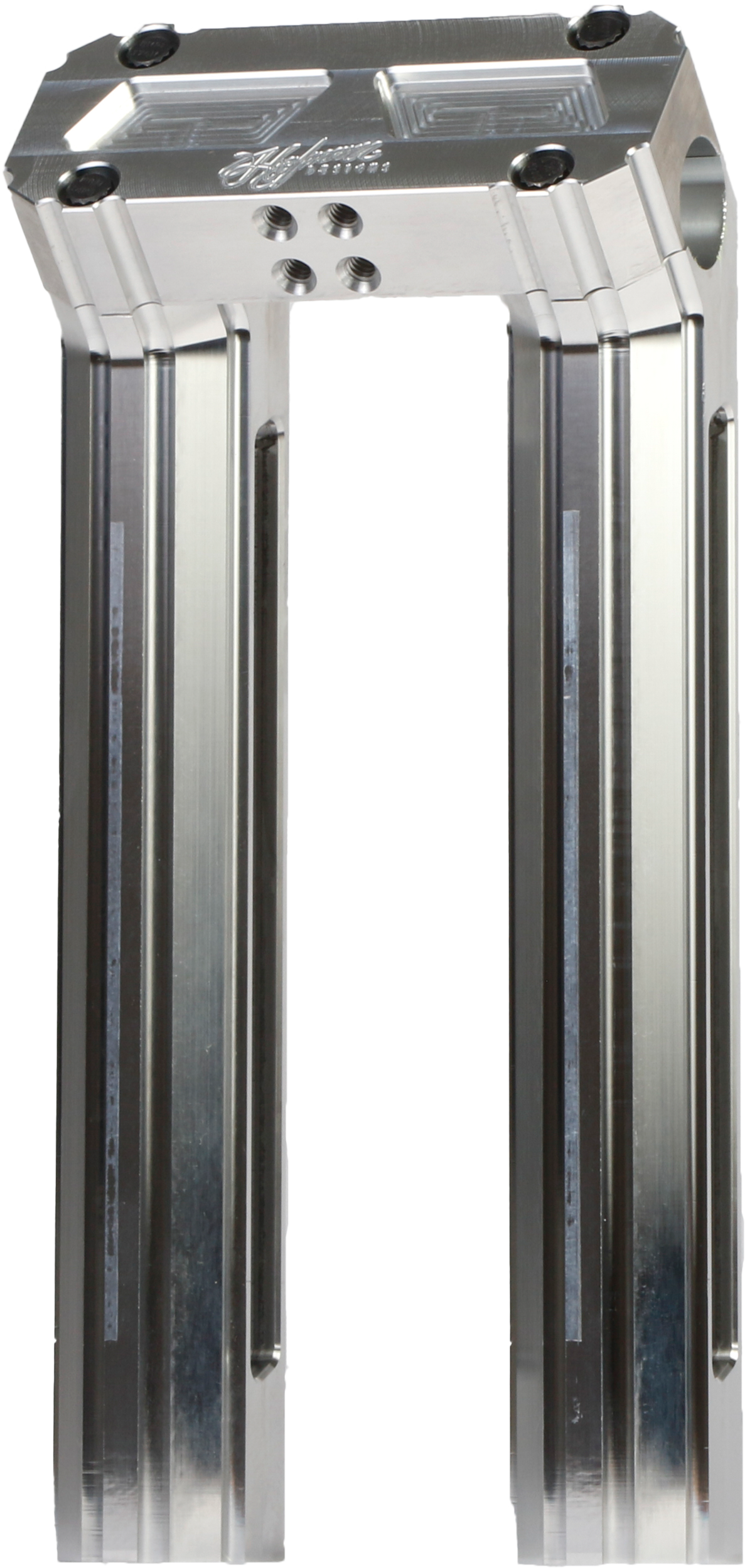 H/D Billet Risers 10" Raw Kickback