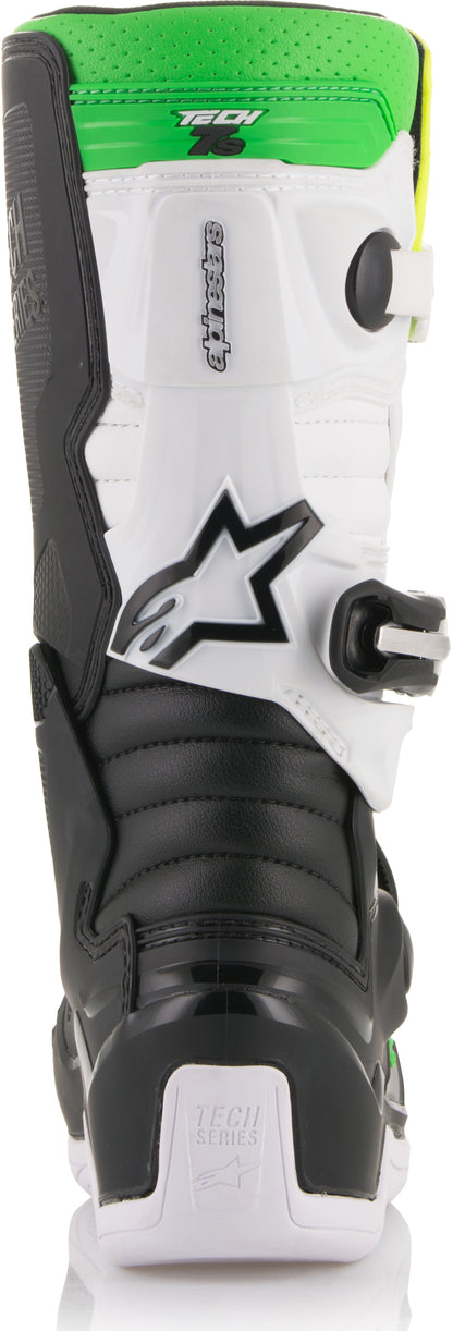 Tech 7s Prodigy Boots Black/White/Yellow Sz 08