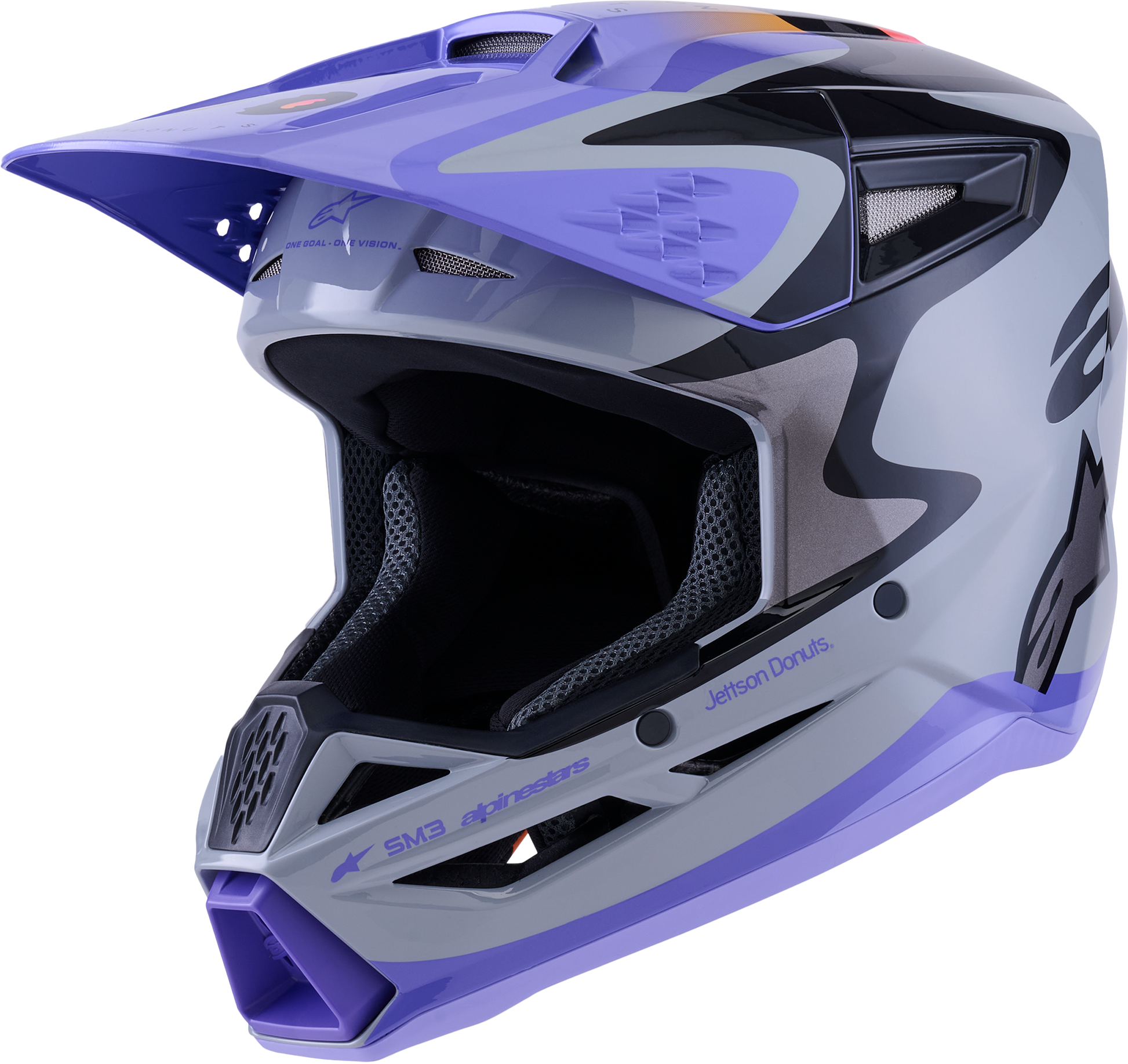 Jettson Sm3 Youth Helmet Gry/Purp/Blk Glossy Ym
