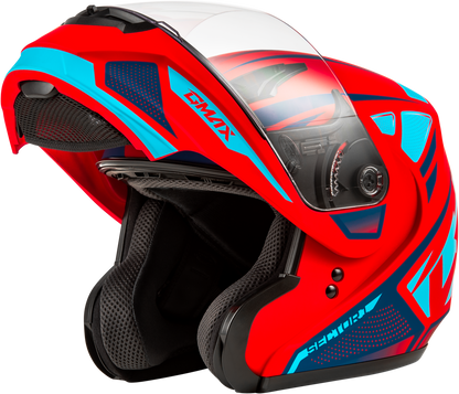 Md 04 Sector Helmet Matte Red/Blue 3x