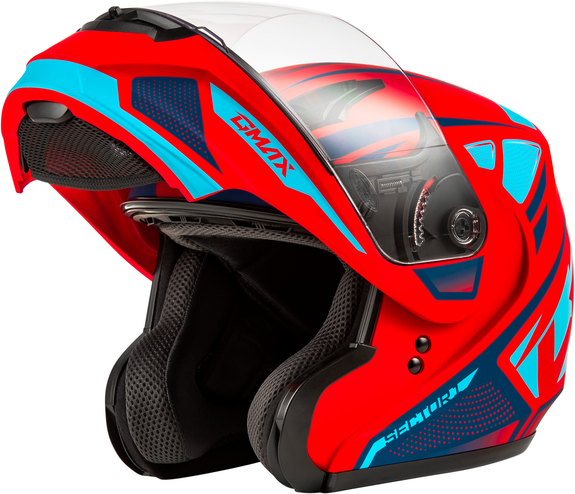 Md 04 Sector Helmet Matte Red/Blue 2x