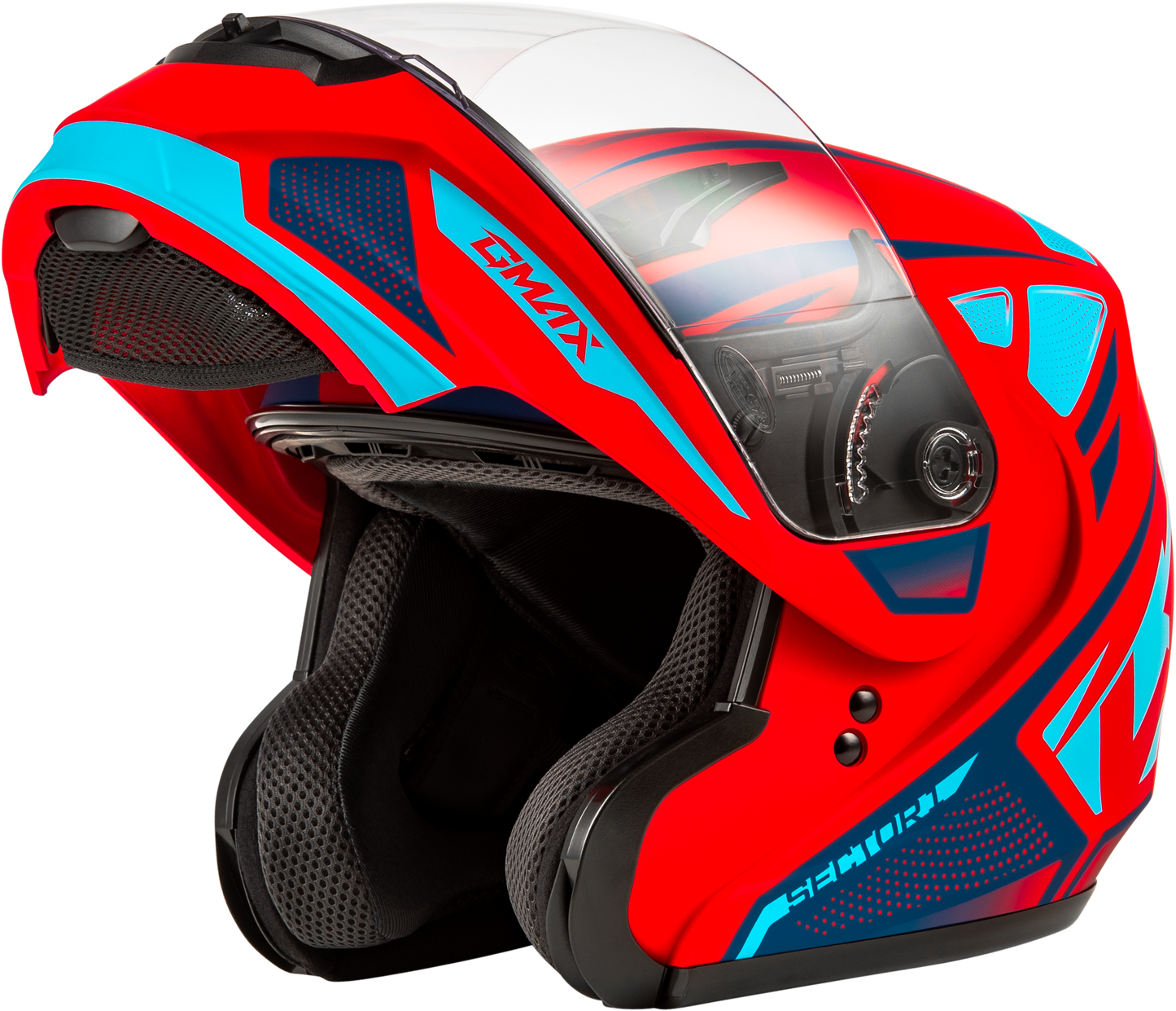 Md 04 Sector Helmet Matte Red/Blue Md